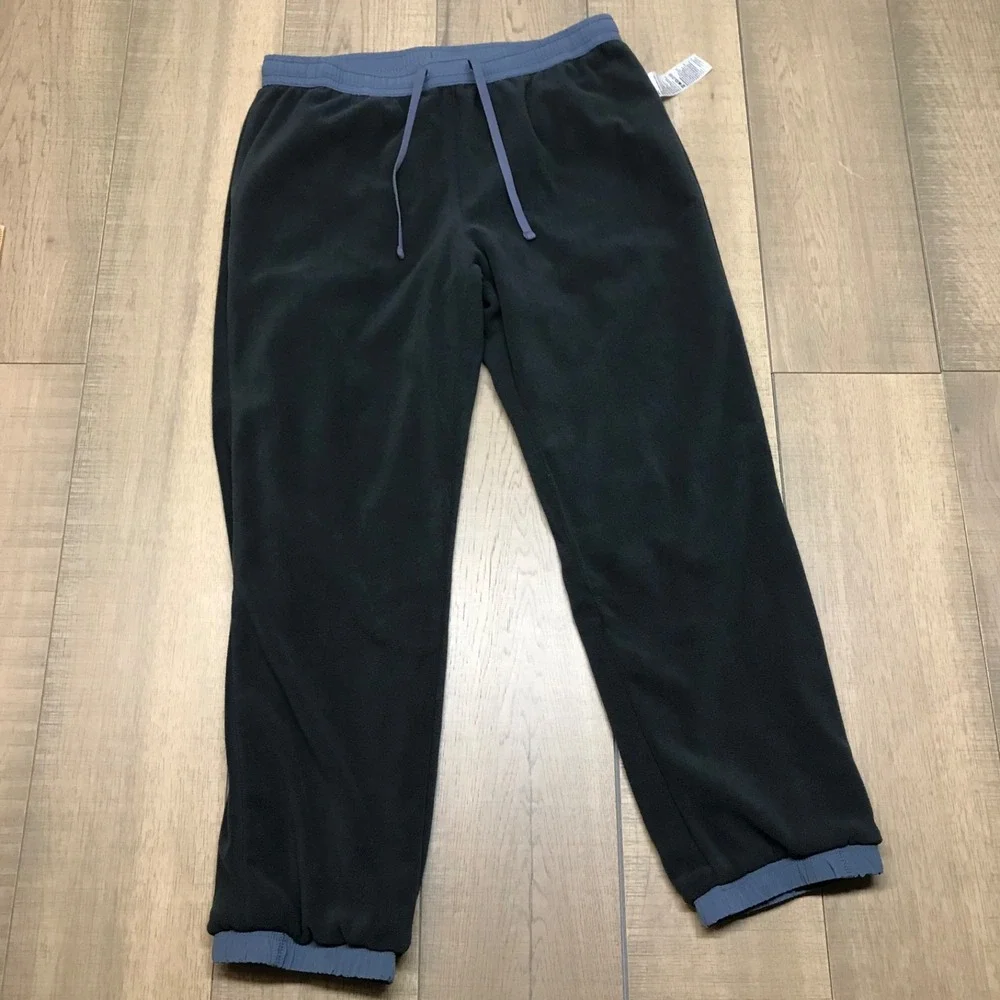 Eddie Bauer Jogger Pants Fleece‎ Lined Womens Size 16 Blue Pull On Winter Hiking